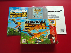 Star Wars: Episode I: Battle for Naboo Nintendo 64 N64 Complete CIB Tested NICE!