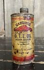 SUPER RARE Early Vintage 20s 1Qt Gargoyle Ice Machine OIL Tin Can W/ Paper Label