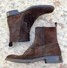 To Boot New York Brown Suede Side Zip Mens Boots Sz 8.5