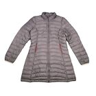 Patagonia Womens Sz M Fiona Down Parka Jacket Quilted Puffer Distressed (Read)