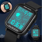 Fashion Men's Sports Watch LED Large Digital Waterproof Multifunction Wristwatch