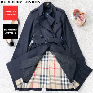 BURBERRY LONDON Trench Coat Black with Liner check size M japan japanese JP #4