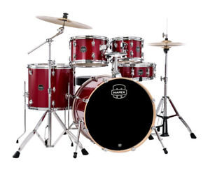 Mapex Venus 5 Piece Rock Complete Drum Set - Crimson Red Sparkle - Used