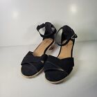 Torrid black leather crisscross mini block heel sandals size 12ww