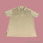 Vintage Kennington California Polo Shirt Adult MEDIUM Beige Pockets Ring Zipper