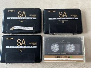 New Listing4 Vintage TDK Limited Edition SA 90 Cassette Tapes - USED, UNTESTED, SOLD AS IS