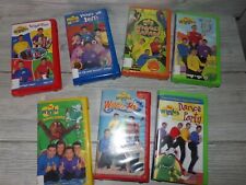 7 Wiggles VHS Yummy Time Safari Wake Up Jeff Play Time Dance Party Wiggle Bay