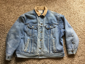 Vintage 1990’s Mens Lee Storm Rider Blanket Lined Denim Jacket Blue Size XL
