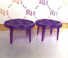 New BARBIE Set of 2 PURPLE Stay In Place LIVING ROOM Bedroom Coffee END TABLES