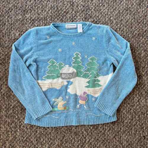 vintage christmas village sweater