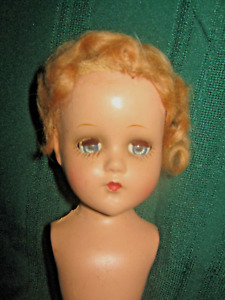 VINTAGE   COMPO 14” NANETTE DEBUTEEN DOLL ARRANBEE Marked R & B NEEDS REPAIR