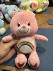 New Listing2002 Care Bears Cheer Bear Pink Rainbow 8” Stuffed Bear CLEAN