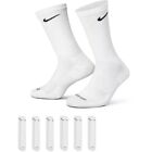 Nike Crew Socks 2 Pair  Dri-Fit White Everyday Plus NEW Large M 8-12 W 10-13