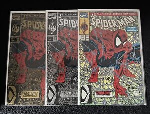 Spiderman 1 McFarlane Silver, Reg 1990 1st Print & Gold 2nd print