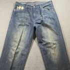 Vintage Ecko Unltd Baggy Jeans Mens Size 40x33 Blue Denim Baggy Skater Hip Hop