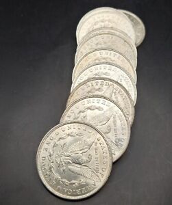 New Listing1921 MORGAN SILVER $1 DOLLARS ROLL OF 10 AU/MS COINS SEEN IN PHOTOS