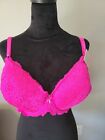 Smart and Sexy 85046 Signature Lace Underwire Push Up Bra Neon Pink Sz 40DD