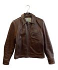 Aero leather 38 Size Horse Hide Leather jacket Brown #0419