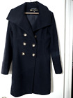 SAKS FIFTH AVENUE/LORO PIANA 100% Wool Size 6 Navy Blue DOUBLE BREASTED Coat