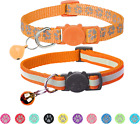New Listing2 Pack Reflective Cat Collar Breakaway with Bell,Personalized Kitten Collars,Adj