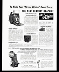 1950 NEW CENTURY GRAPHIC SUPER D GRAFLEX EKTALITE FIELD LENS VINTAGE PRINT AD