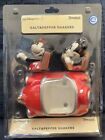 Mickey & Minnie Mouse Salt & Pepper Shakers in Red Car NIP