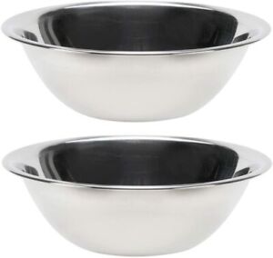 Vollrath 47934 Economy Mixing Bowls, Set of 2 (4-Quart, Stainless Steel