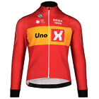 MENS 2024 UNO-X Thermal Fleece CYCLING TEAM Jersey Cycling Long Sleeve Jerseys