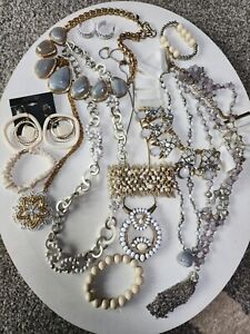 HUGE Jewelry Lot MIXED White Vintage To New Stone Name Brand