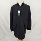 Zara Man Men's Flannel Car Coat 100% Poly Charcoal Gray Zip XL NWT