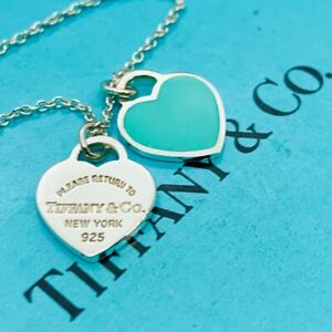 Tiffany & Co Return to Tiffany Heart Tag double-tagged Necklace chain silver