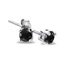 1/4 Ct TDW Black Diamond Stud Earrings in 925 Silver