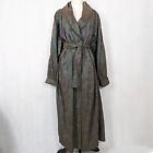 Vintage London Fog Women's Trench Coat Size 14 Large or XL Muted Floral 1980s