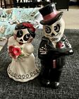 Day of the Dead Skeleton Bride and Groom Salt and Pepper Shakers