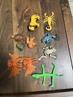 vintage rubber toys lot of 11 & 1 plastic lion made in HONG KONG