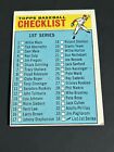 1966 Topps Baseball #34 First Series Checklist EX Unmarked