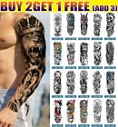 Large Temporary Fake Tattoo Full Sleeve Leg Arm Waterproof Stickers Men Women  —