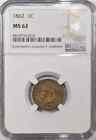 1862 Indian Head Cent Penny NGC MS-62