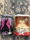 Vintage Barbie Dolls Limited Special Holiday Edition 1998 And 1989 With Ornament