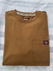 WRANGLER WORKWEAR T-Shirt 100% Heavy Cotton Short Sleeve Pocket Mens M 38-40