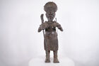 Incredible Benin Bronze Soldier Statue 32.5