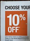 Home Depot 10% Off Coupon Online or In-store Exp 5/31/2024 Fast Delivery!