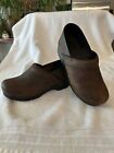 Dansko Womens Professional Closed Back Clogs Antique Brown Oiled Leather Size 38