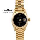 Ladies Rolex President 69178 18k Yellow Gold 26mm Black Dial Automatic Watch