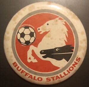 Vintage 1980’s MISL Buffalo Stallions 3.5” Pin Back Button Indoor Soccer League