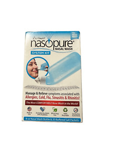 Nasopure Nasal Wash System Kit The Nicer Neti Pot” - 8 Oz Bottle & 20 Salt Pack