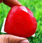 Looking Nice Heart Shape 120Ct Natural Red Ruby EGL Certified Loose Gemstone AKP