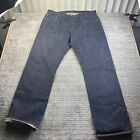 Gap Jeans Mens 40x34 Blue Denim Pants Selvedge Raw Indigo Button Fly