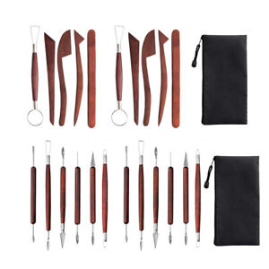 24x Clay Sculpting Tools Trimming Pottery Carving Tool Set for Beginners DIY