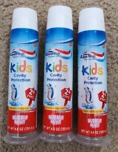 Aquafresh Kids Cavity Protection Fluoride Toothpaste Pump Bubble Mint 4.6 oz